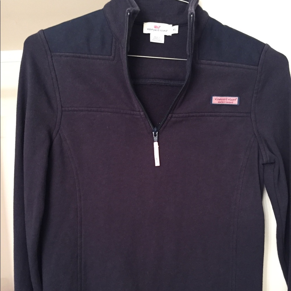 Vineyard Vines Women's Quarter-Zip Shep Shirt Pullover in Deep Navy